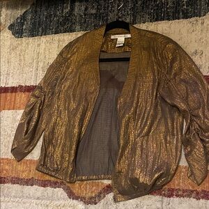 Diane Von Furstenberg Metallic Bronze Blazer